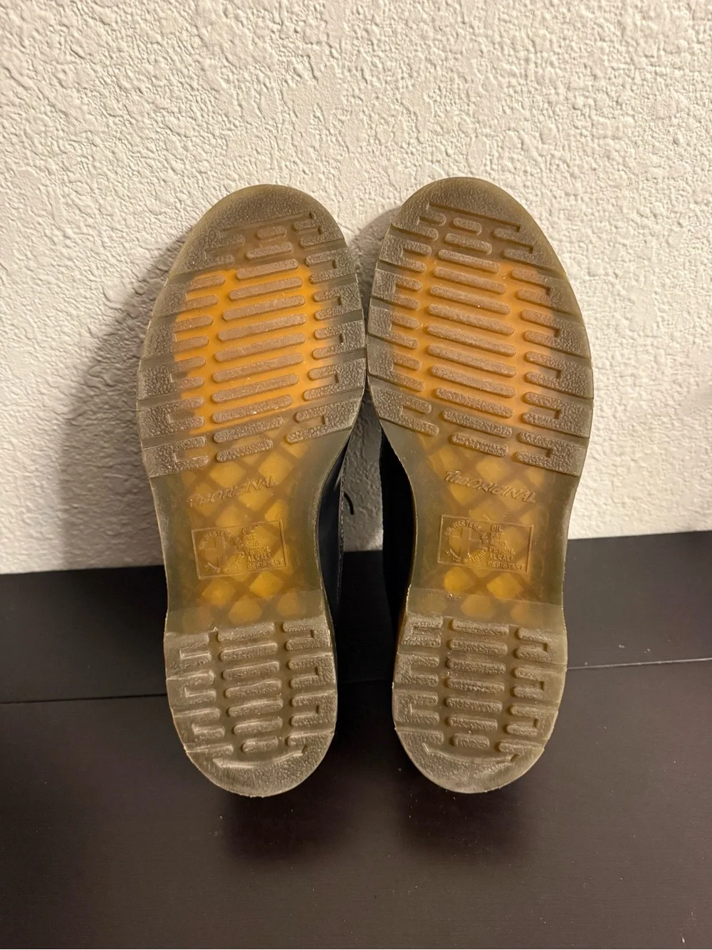 Dr. Martens Black Shoes with Yellow Stitching